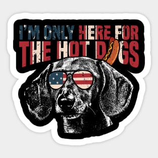 Dachshund Shirt Funny 4th of July Sticker